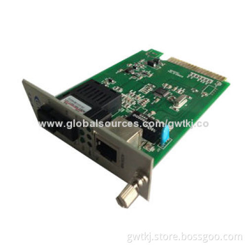 100M card type fiber media converter, single mode, 0~120km, SC